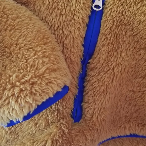 Nike Fleece Jacket in Mustard and Blue M - Picture 5 of 6